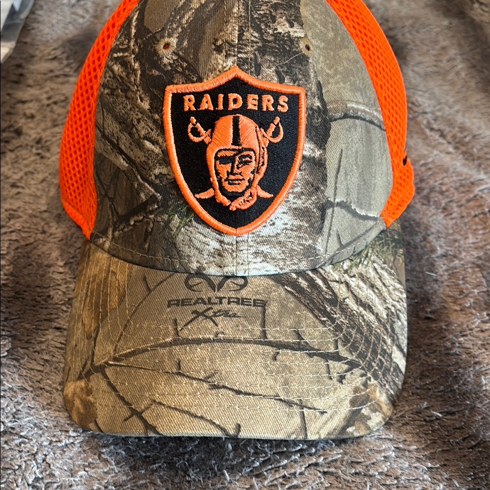 Realtree Xtra Raiders Camo and Orange Cap